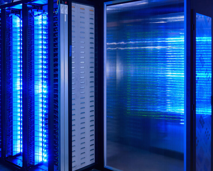 Colorful image of a data center